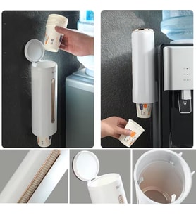 Sunup SN-27106 Karton Plastik Bardak Dispenseri Su Sebili Kahve Makinası Yanı Bardaklık