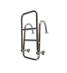 TEKNE MERDİVENİ KATLANABİLİR 2+1 KROM TUTAMAKLI 80cm