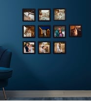 Kişiye Özel 10 Adet 8,5x8.5 Sök Tak Fotoğraflı Siyah Çerçeve