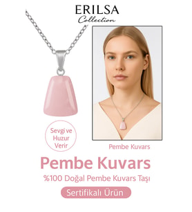 Sertifikalı AAA+ Pembe Kuvars Taşı Kolye – Beşgen Model, Gümüş Aparatlı (Çok Renkli)