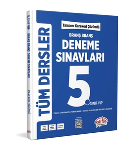 EDİTÖR YAYINLARI 5. Sınıf Tüm Dersler Branş Branş Tamamı Çözümlü Deneme Sınavları