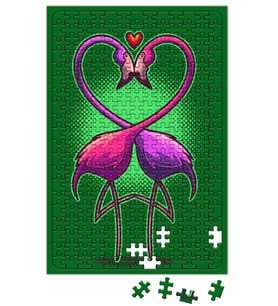 Aşk Kuşları Flamingo Puzzle 240 Parça Yapboz