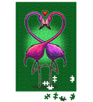 Aşk Kuşları Flamingo Puzzle 240 Parça Yapboz