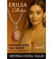 Sertifikalı Gümüş Tel Sargılı Doğal Karneol (Karnelyan) Akik Taşı Kolye – 20-25 mm Enerji ve Tutku Taşı (Çok Renkli)