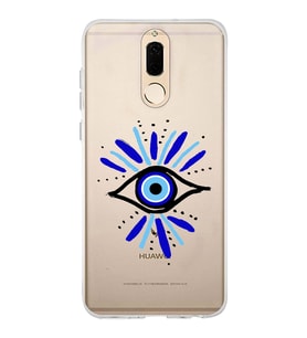 Huawei Mate 10 Lite Uyumlu Nazar Göz Desenli Şeffaf Telefon Kılıfı