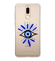 Huawei Mate 10 Lite Uyumlu Nazar Göz Desenli Şeffaf Telefon Kılıfı