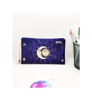 Tarot Desenli Kalem Kutusu Yıkanabilir Bez Kalemlik (Siyah)