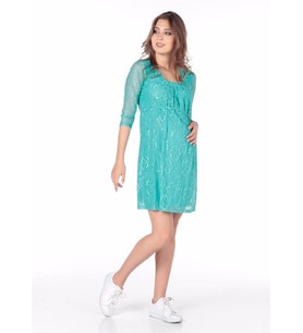 Busa Hamile Dantel Elbise Mintyeşili (Mint Yeşili)