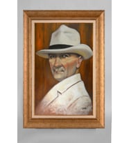 Altın Varaklı Paspartulu Çerçeveli Atatürk Tablo nt789