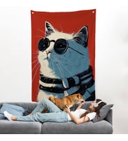 Cool Kedi Duvar Örtüsü-7643