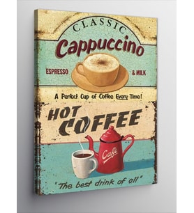 Kanvas Tablo Sıcak Kahve Cappuccino
