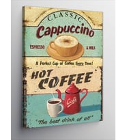 Kanvas Tablo Sıcak Kahve Cappuccino