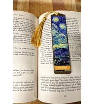 Van Gogh Yıldızlı Gece Metal Ayraç – Sanatsal Kitap Ayracı – Dayanıklı Metal Tek Adet