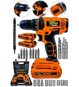 Darbeli 12 V Çift Akülü Şarjlı Vidalama Matkap 27 Parça Set