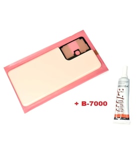 Tkgz Samsung Galaxy S21 UTRA Arka Pil Batarya Kapağı (CAM+B-7000) PEMBE