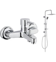Banyo Bataryası Tema Rain Quadro Banyo Tepe Duş Takımı 2'Li Set
