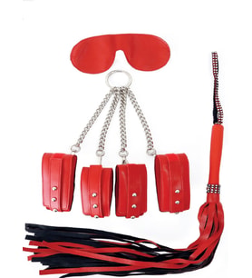 ETSMagaza The Fetish Organic Leather Wrist Cuffs Zincirli El-Ayak Bağlama Kelepçe