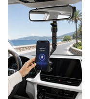 Araç İçi Dikiz Aynası Telefon Tutucu 360° Dönebilen Katlanabilir