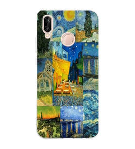 Huawei P20 Lite Uyumlu Baskılı Yumuşak Silikon Şeffaf Telefon Kılıfı