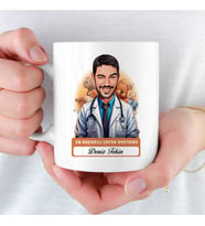 En Başarılı Erkek Çocuk Doktoruna hediye Karikatürlü Kupa Bardak