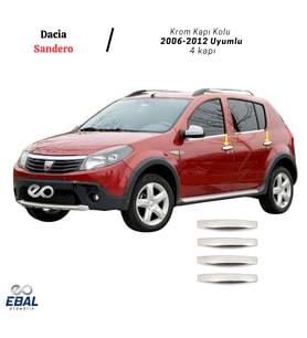 Dacia Sandero Krom Kapı Kolu 4 Kapı 2006-2012 Arası P.Çelik