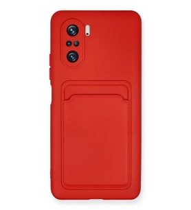Mey İthalat® Mi 11i Kılıf Kelvin Kartvizitli Silikon - Kırmızı