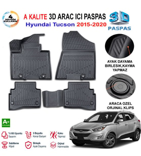 Hyundai Tucson 3D Paspas Havuzlu Pro 2015-2020 Arası
