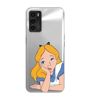 Oppo A16 / A55 Uyumlu Alice Tasarımlı Şeffaf Telefon Kılıfı