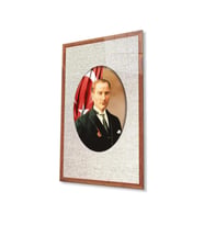 Atatürk Cam Tablo 4mm Dayanıklı Temperli Cam, Atatürk Glass Wall Art (Çok Renkli)
