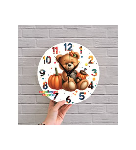 bilge Tasarım Çocuk Odası Duvar Saati 30 x 30 CM (Çok Renkli)