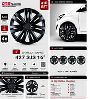 Alfa Romeo Uyumlu 16 Inc Kırılmaz Parlak Siyah Jant Kapağı 1 Takım 4 Adet No:427