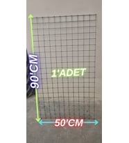 Hasır Tel 4 Göz Arası 3mm Kalınlık ( 90 cm Yükseklik x 50 cm Eni ) - 1- Adet (Gri)