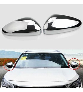 ÇMK Peugeot 3008 2016+ Ayna Kapağı Nikelaj
