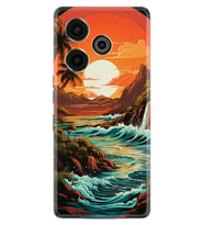 Pova 6 Pro (LI9) Kılıf Boutique Baskılı Resimli Retro Mountain Pcode -079
