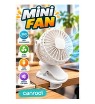 360° Ayarlanabilir Mandallı Mini Fan – 3 Hız Modlu USB Şarjlı Sessiz Vantilatör