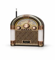 Ultratekno M-68BT Nostaljik Bluetooth Radyo – Retro Jukebox Tasarım, FM/AM/SW 3 Band, USB & TF Kart Girişli, Şarjlı Taşınabilir Işıklı Müzik Kutusu (Gümüş)