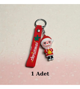 Yılbaşı Silikon Noel Baba Anahtarlık 1 Adet