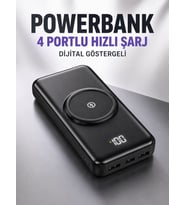 10.000 Mah Powerbank 4 Portlu Hızlı Şarj Dijital Göstergeli