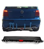 Vw Polo Siyah Difüzör Difizör Yuvarlak Egzoz Görünüm Kulaklı Tip