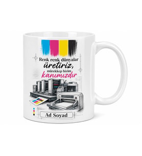 Matbaacıya Hediye CMYK Renkler Baskı Makinesi Kağıt Kesim Makinesi Kupa Bardak
