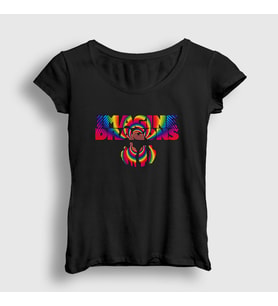Presmono Kadın Siyah Retro Imagine Dragons T-Shirt 82743tt