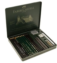 Faber-Castell Pitt Grafit Sanat Seti, Siyah, 19 Parça, Kömür Kalem Ve Aksesuarlarla, Gölgelendirme V (Çok Renkli)