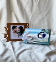 Kişiye Özel Ahşap İyiki Doğdun Çeçeve Ve İnci Kolye Hediye Seti