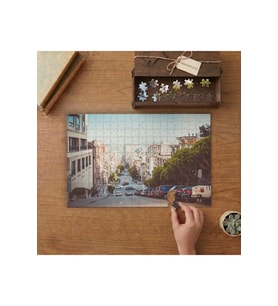 San Francisco Caddesi - Arabalar Tasarımı 240 parça Ahşap Puzzle Ahşap Kutuda MP02952