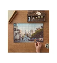 San Francisco Caddesi - Arabalar Tasarımı 240 parça Ahşap Puzzle Ahşap Kutuda MP02952