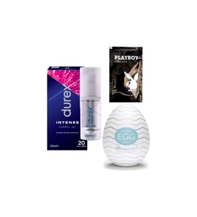 Durex Intense Kadın Uyarıcılı Jel + Egg Wavy Erkeklere Cep Tipi Mastürbatör + Hediye