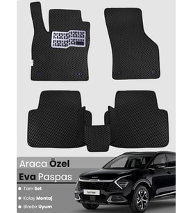KİA SPORTAGE BENZİNLİ (2021-2025) Uyumlu EVA Paspas Tam Set–Araca Özel,Kolay Montaj,Su Geçirmez