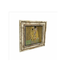 Öpücük (Gustav Klimt, 1907) Baskılı Taş Tablo 25X25