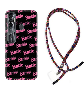 Tecno Spark 6 6 Go 8C 8 Pro 7 7 Pro Kılıf Boyun Asklı Rasta Silikon Barbie 1404