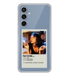 Samsung Galaxy S23 FE Uyumlu Pulp Fiction Minimalist Poster Desenli Şeffaf Telefon Kılıfı